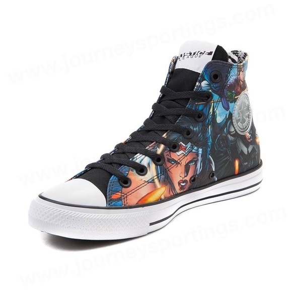 Converse x DC Comics Justice League High Top Sneakers - Boy’s Size 9 - Picture 6 of 15